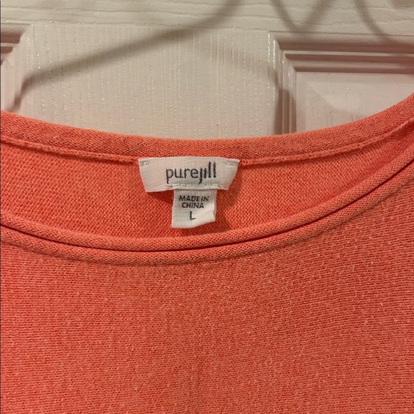 Pure Jill (J Jill) salmon kimono sweater size L - Picture 3 of 4